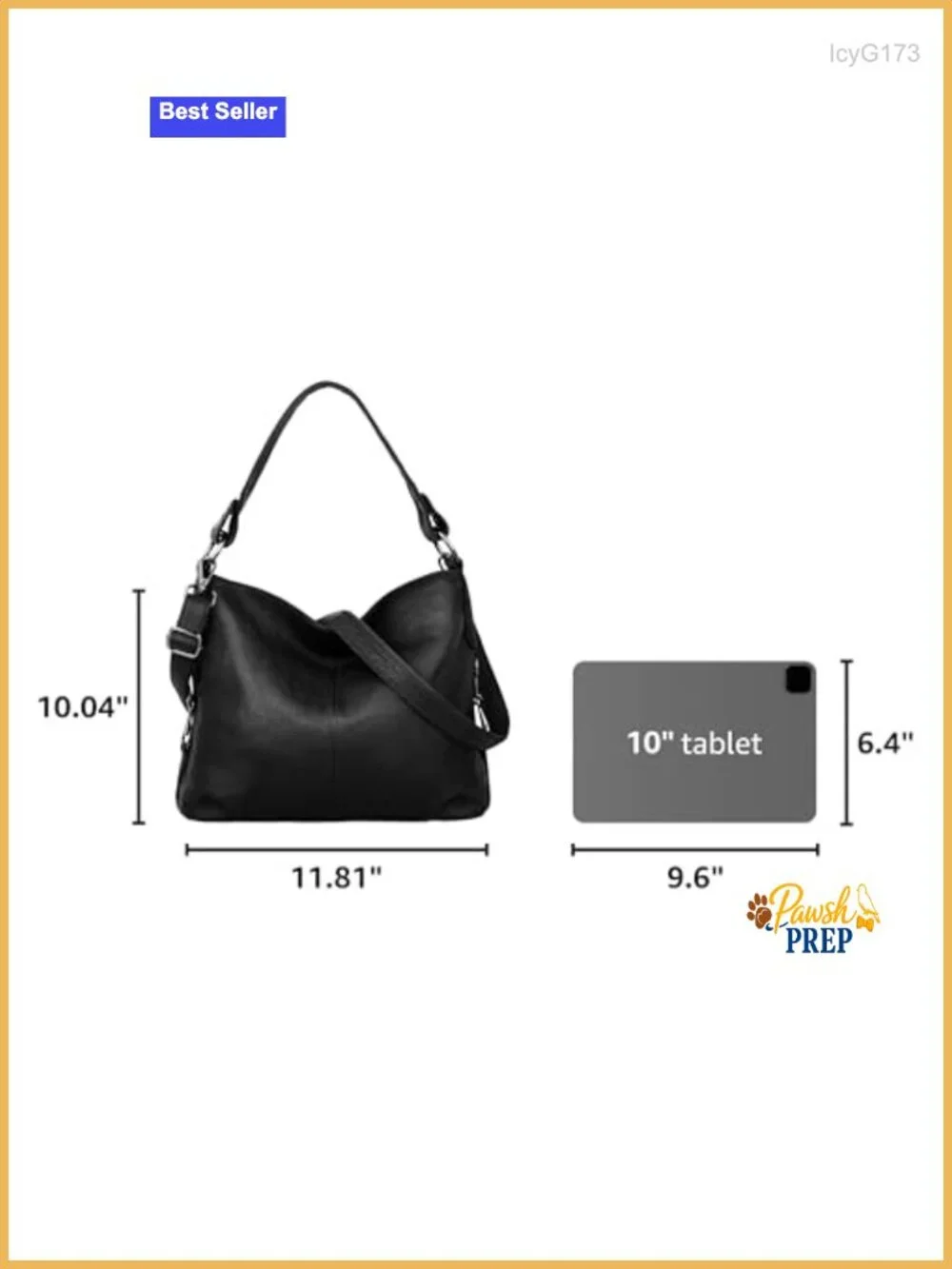 Genuine Leather Hobo Shoulder Bag Crossbody Purse with Removable Strap